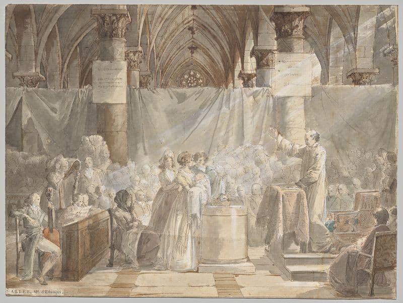 A Christening in Revolutionary France as a canvas print
