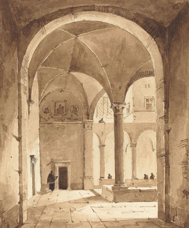 A Cloister as a canvas print