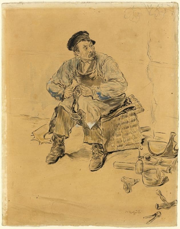 A Cobbler (c. 1889) as a canvas print