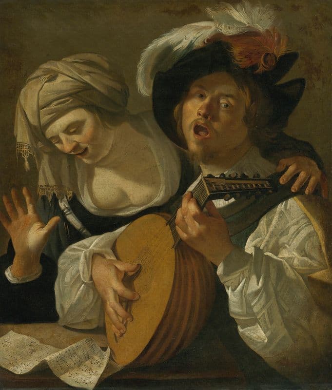 A Duet as a canvas print