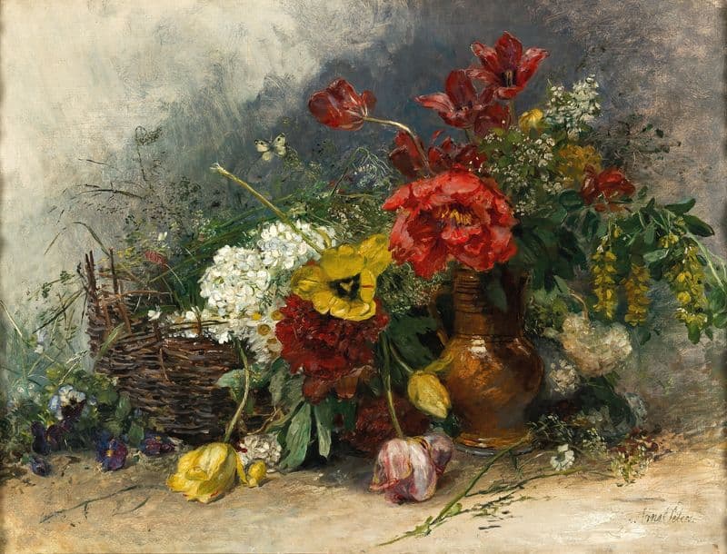 A Floral Still Life as a canvas print