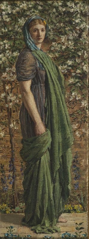 A Flower Walk (1874–75) as a canvas print