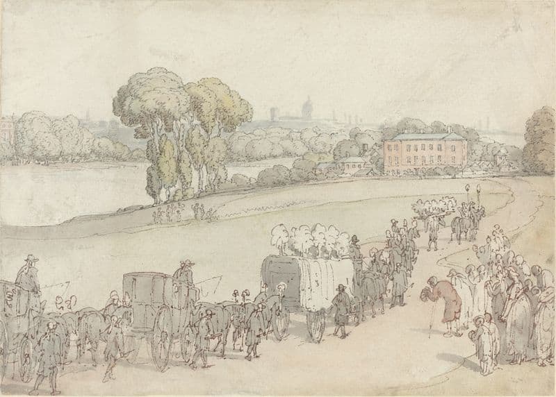 A Funeral Procession (1805-1810) as a canvas print