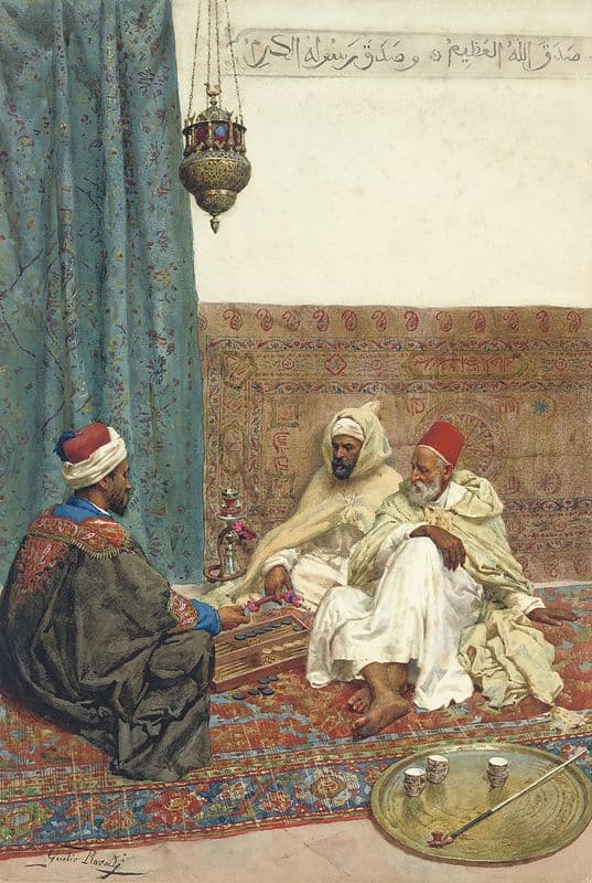 A Game of Tavli as a canvas print