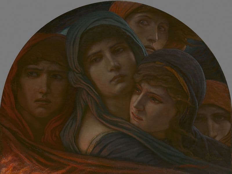 A Glimpse into Hell, or Fear (1888-98) as a canvas print