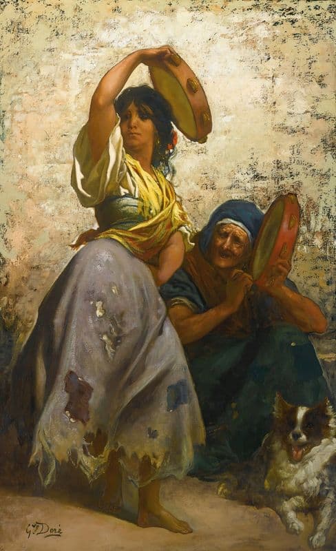 A Gypsy Dancing The Zorongo as a canvas print