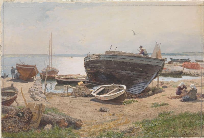 A Harbour on the Baltic Sea as a canvas print