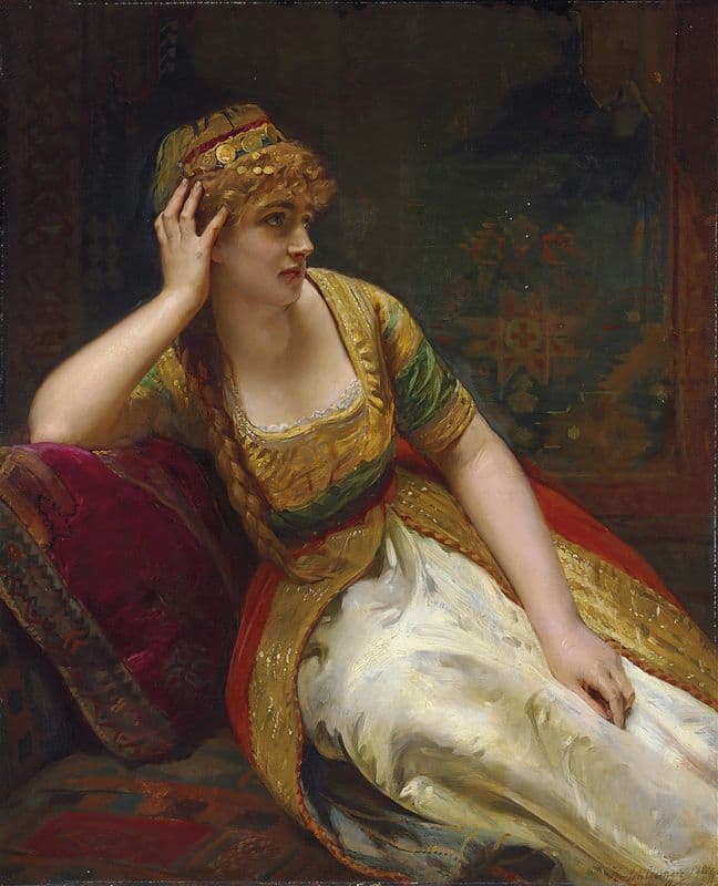 A harem beauty as a canvas print
