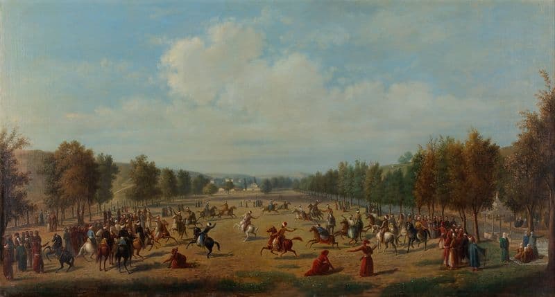 A Jereed Game in Kağıthane as a canvas print