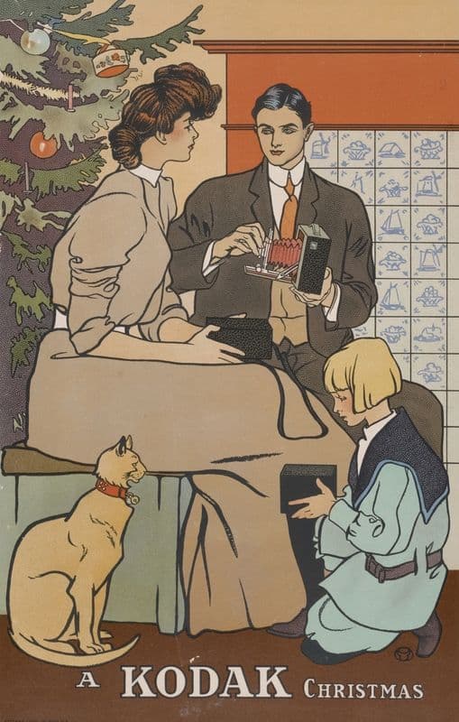 A Kodak Christmas (1890-1907) as a canvas print