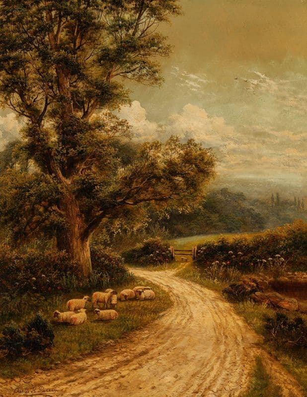A lane near Dorking, Surrey as a canvas print