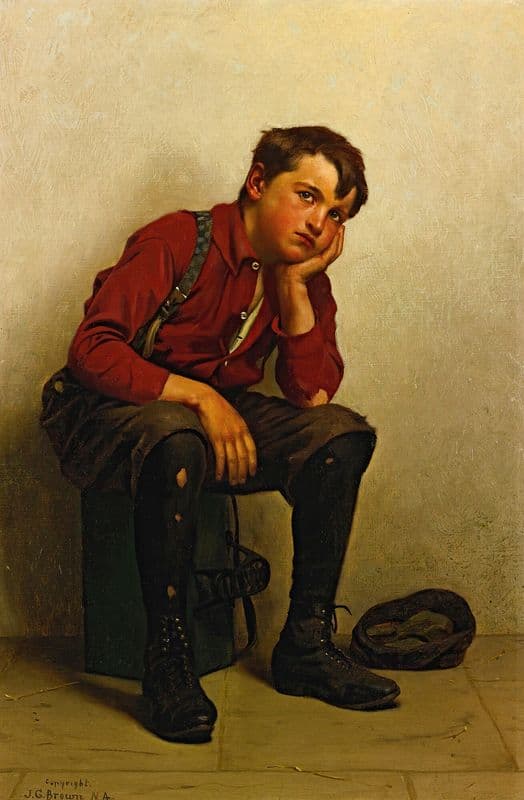 A Lull In Business (circa 1890-1900) as a canvas print