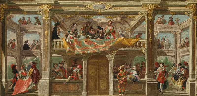 A Masked Ball in Bohemia (ca. 1748) as a canvas print