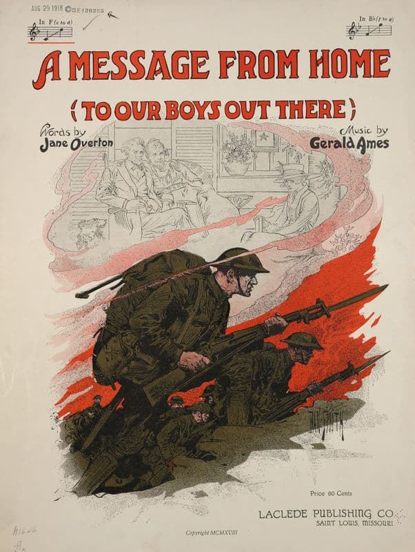 A message from home to our boys out there as a canvas print