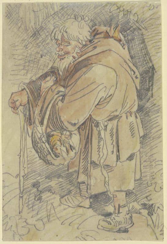 A monk as a canvas print