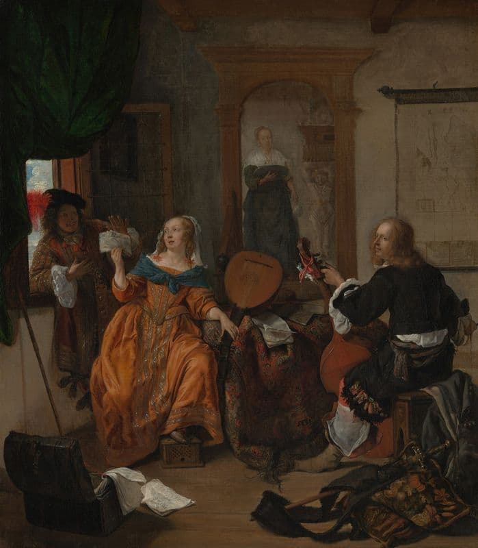 A Musical Party as a canvas print