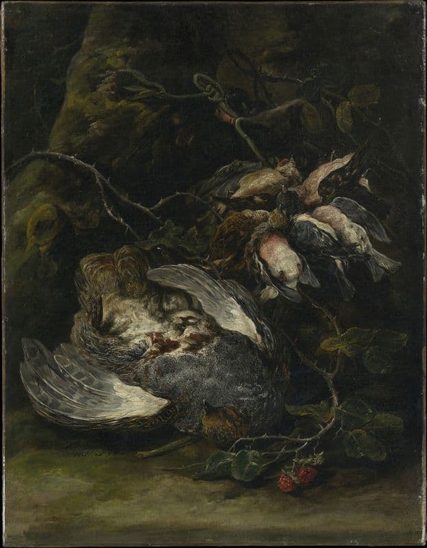 A Partridge and Small Game Birds (1650s) as a canvas print