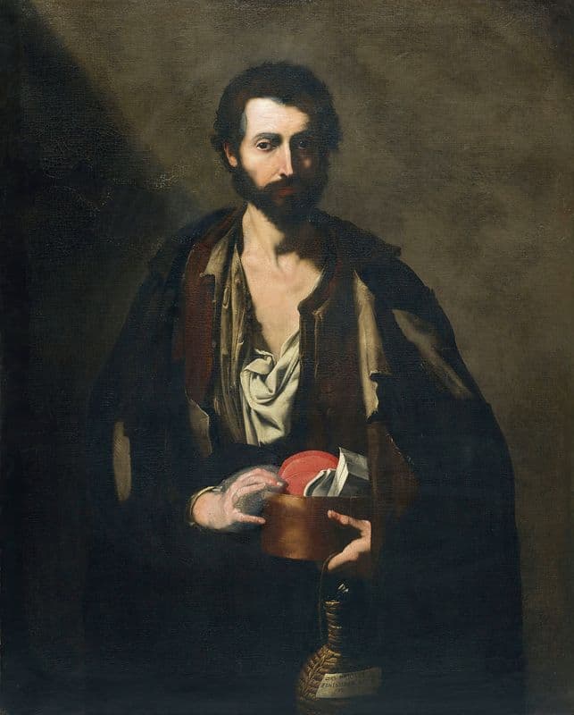 A philosopher with a wine flask as a canvas print