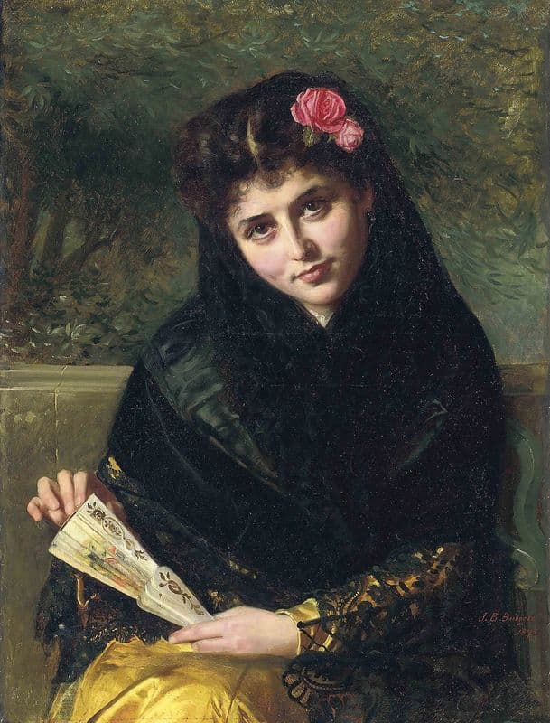 A Spanish Beauty as a canvas print