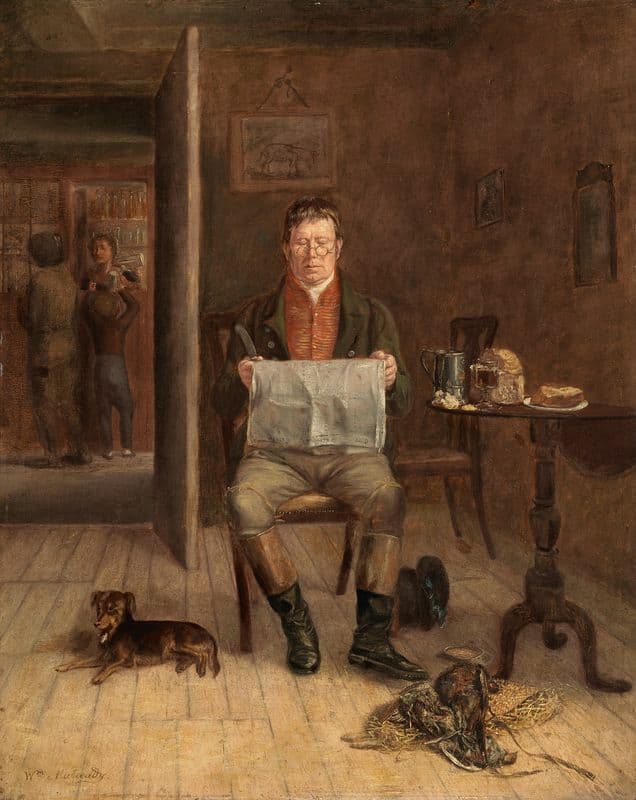 A Squire in a Tavern as a canvas print