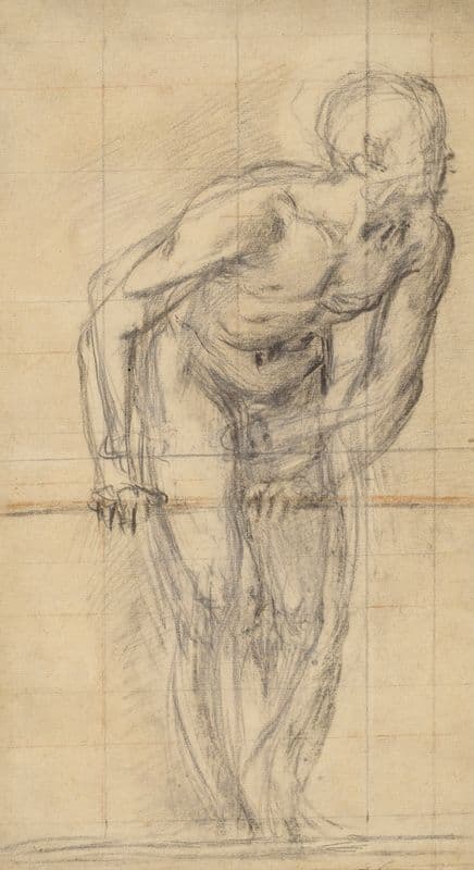 A Standing Male Nude as a canvas print