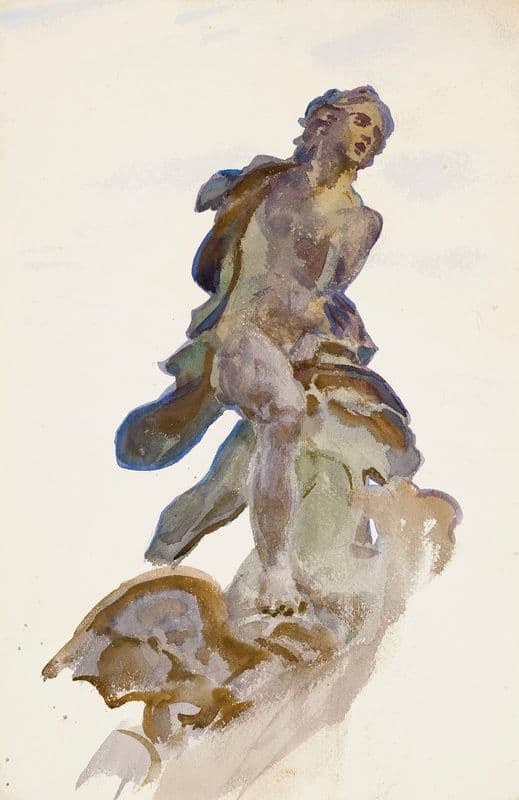 A Statue in Rome (circa 1906-07) as a canvas print