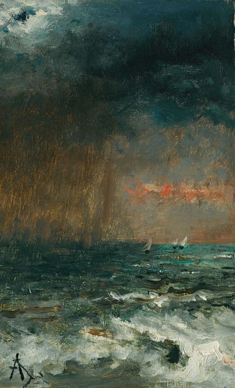 A Storm At Sea as a canvas print