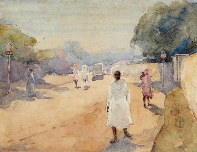 A Street in Hyderabad, Deccan, India as a canvas print