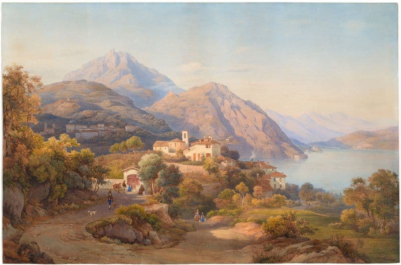 A Summer Evening at the Lago Maggiore as a canvas print