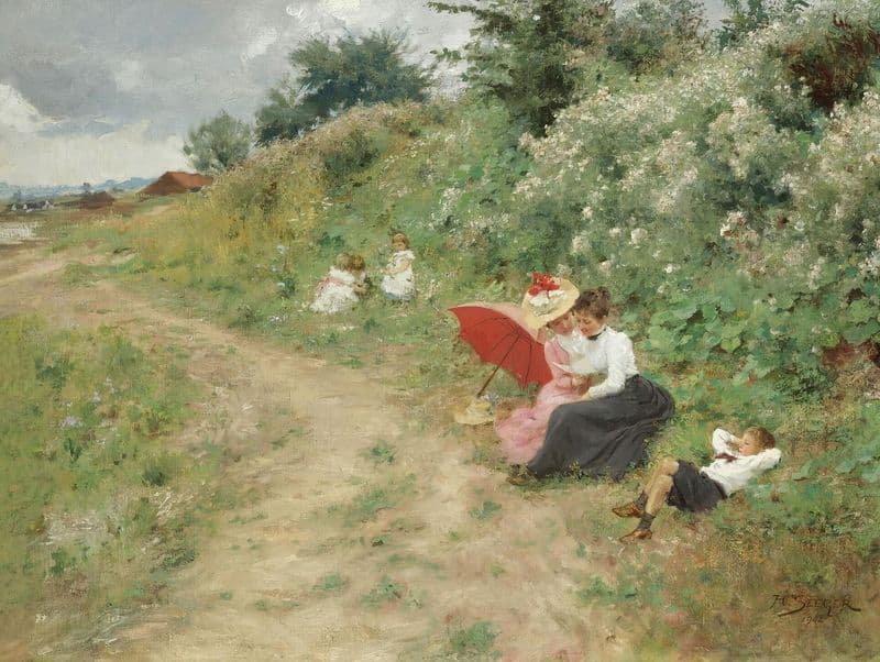 A Summer Outing as a canvas print