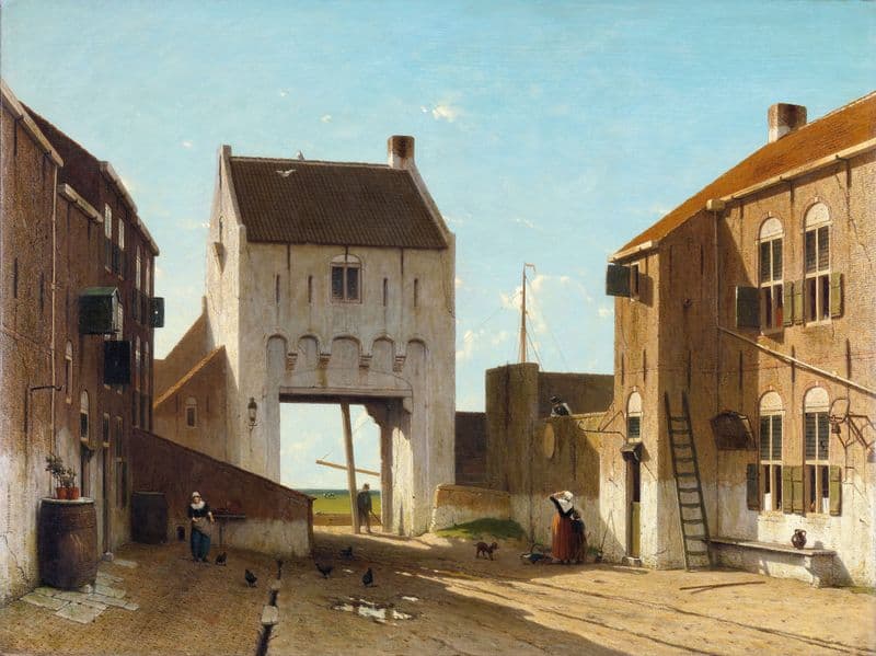 A Town Gate in Leerdam (c. 1868 - c. 1870) as a canvas print