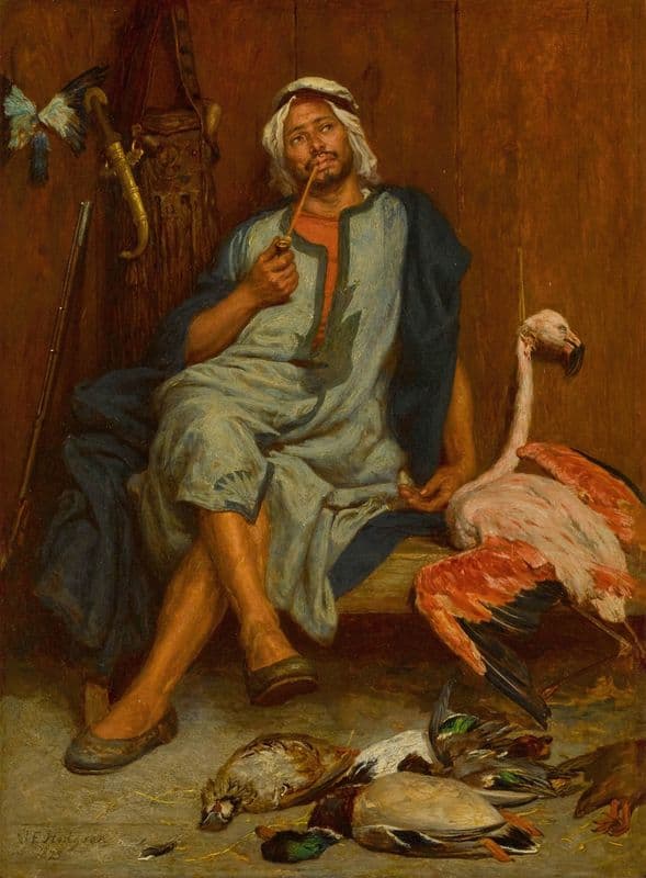 A Tunisian Bird Seller as a canvas print