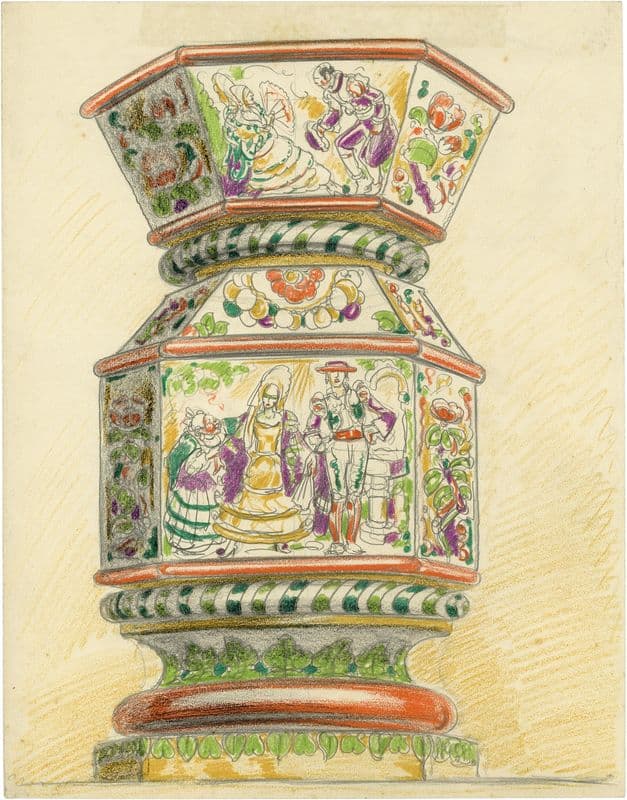 A.Vaas 2 en B. Herfstblad as a canvas print