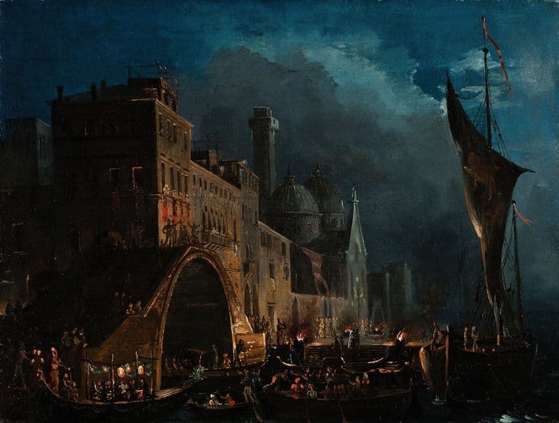 A Venetian Gala Night (1824-1838) as a canvas print