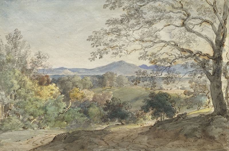 A View across the Inn Valley to the Alps and Neubeuern (c. 1790) as a canvas print