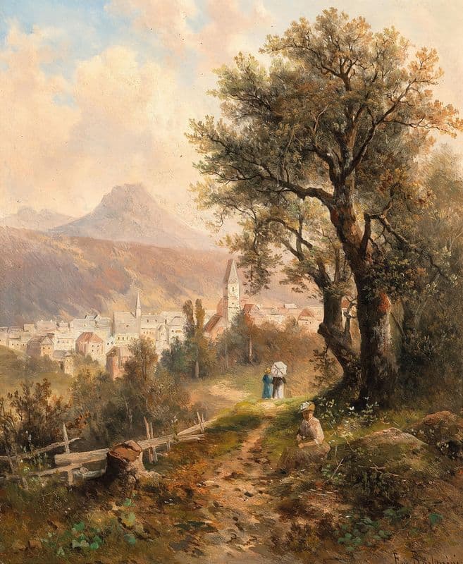 A view of Bad Aussee as a canvas print
