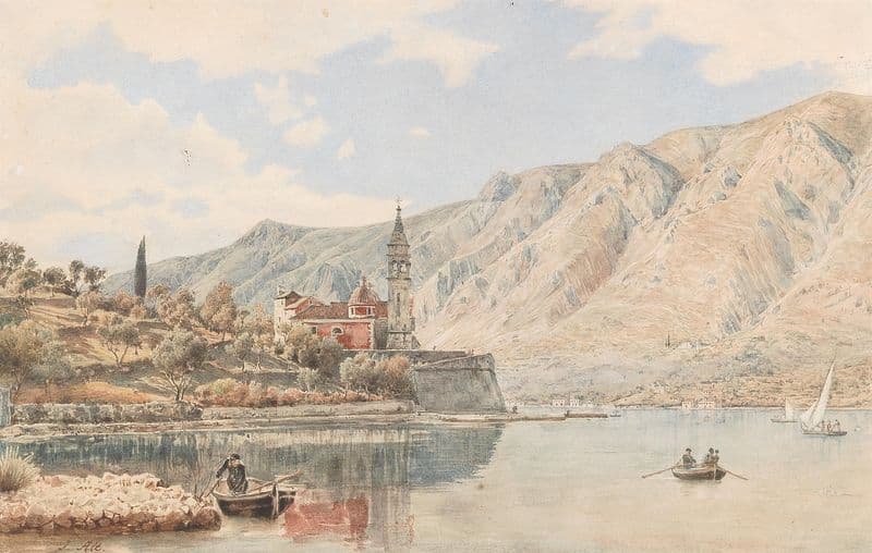 A view of Monte Pellegrino seen from Palermo as a canvas print