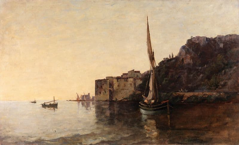 A View of Villefranche from the East as a canvas print