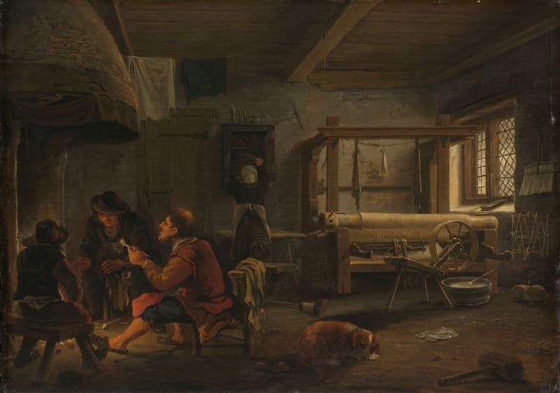 A Weaver’s Workshop as a canvas print