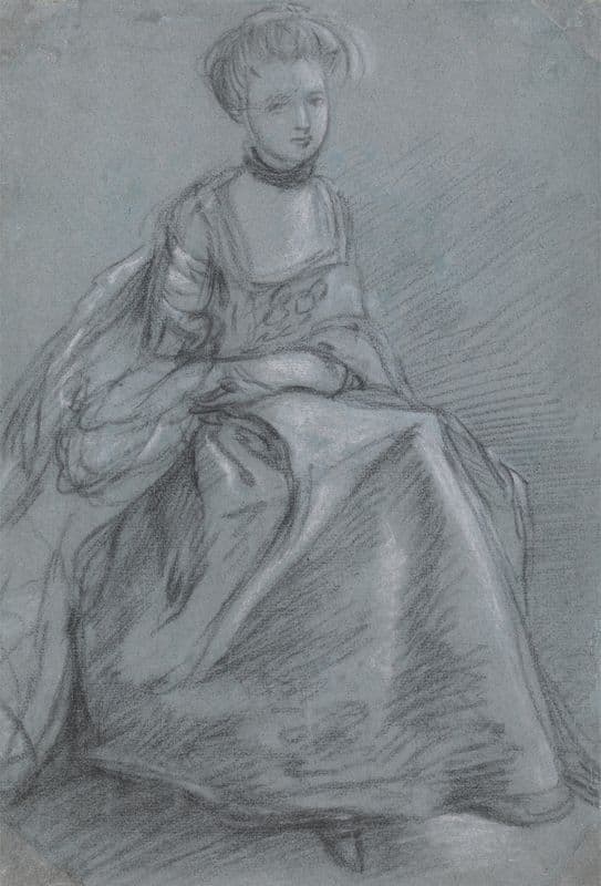 A Woman Seated (ca. 1760) as a canvas print