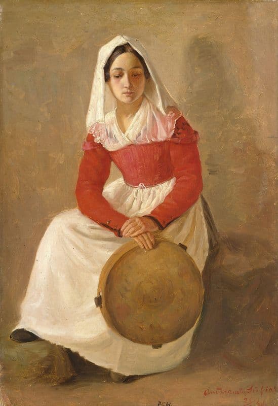 A women named Anunziata in Subiaco as a canvas print