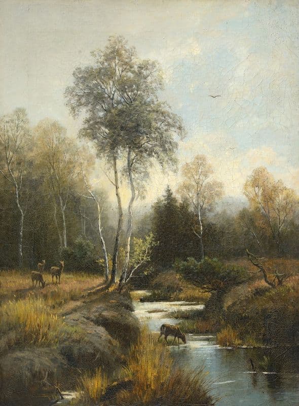 A Wooded Landscape as a canvas print