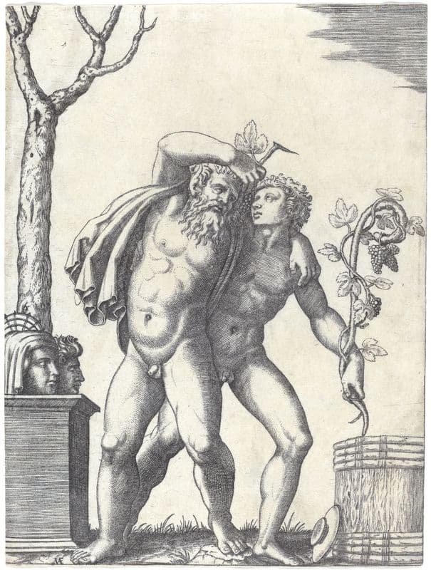 A Young and an Old Bacchant as a canvas print