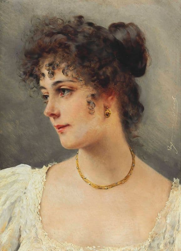 A Young Beauty as a canvas print