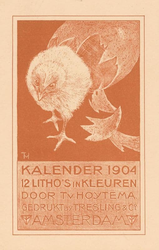 Aankondiging voor kalender 1904 (1878 - 1904) as a canvas print