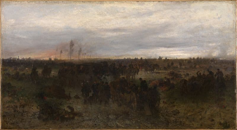 Abend nach der Schlacht bei Wörth as a canvas print