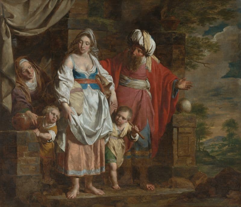 Abraham Casting Out Hagar and Ishmael as a canvas print