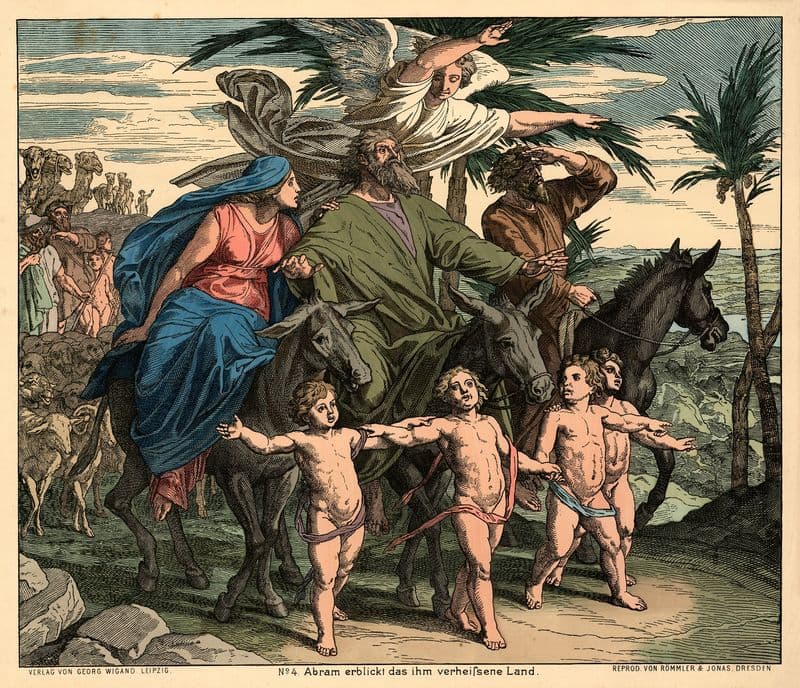 Abram erblickt das ihm verheissene Land (Abram beholding the promised land) as a canvas print
