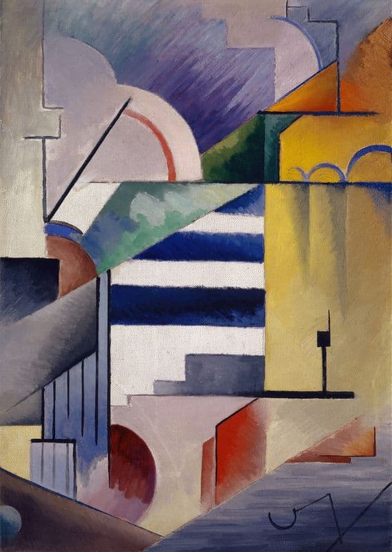 Abstract composition I (1917-18) as a canvas print