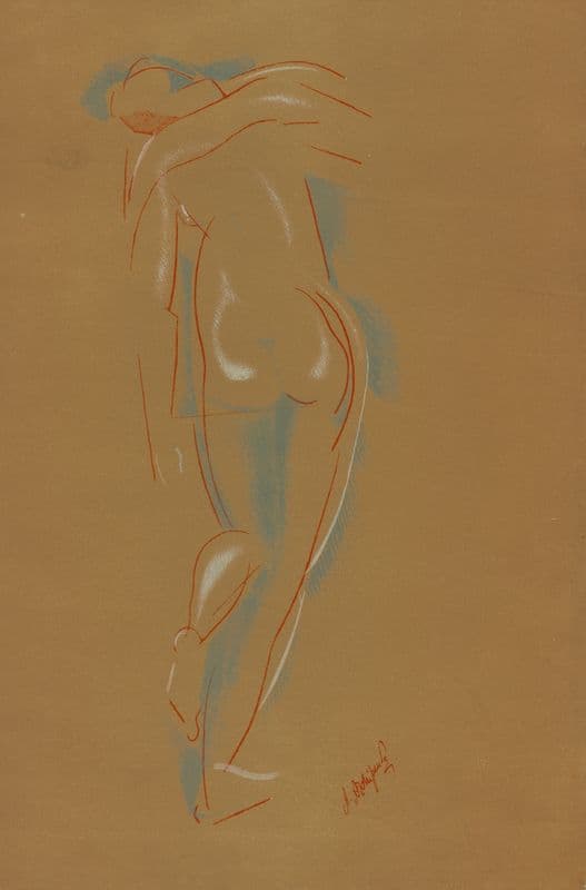 Abstract Nude (19th century) as a canvas print